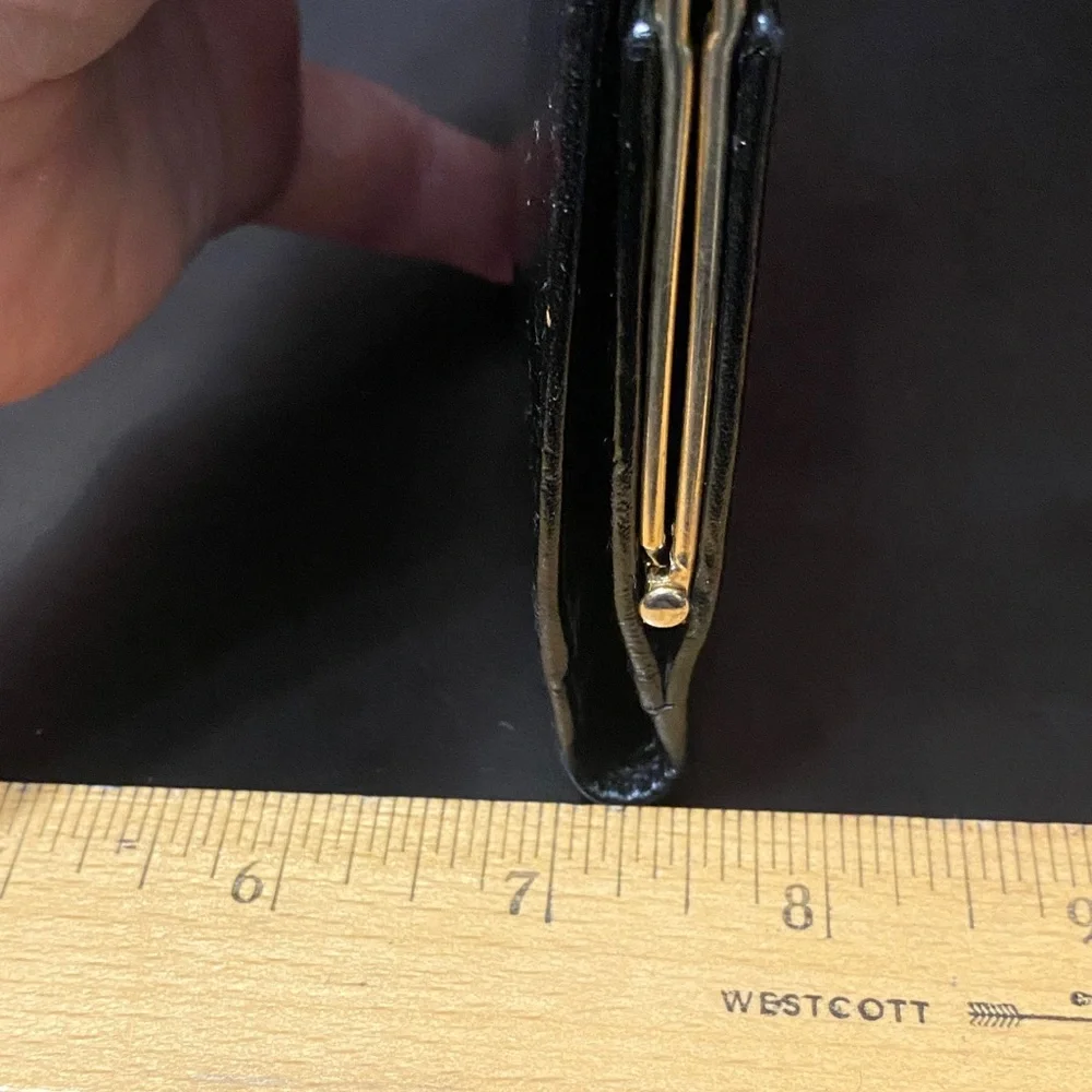 Vintage slim Black Leather Wallet